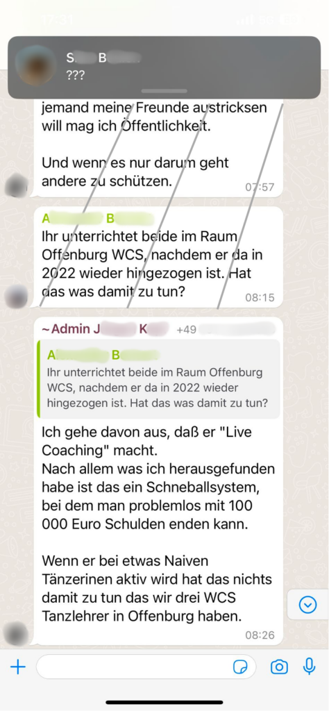 Screenshot 04v04 von Posting in WhatsApp-Gruppe "WCS-Düsseldorf"