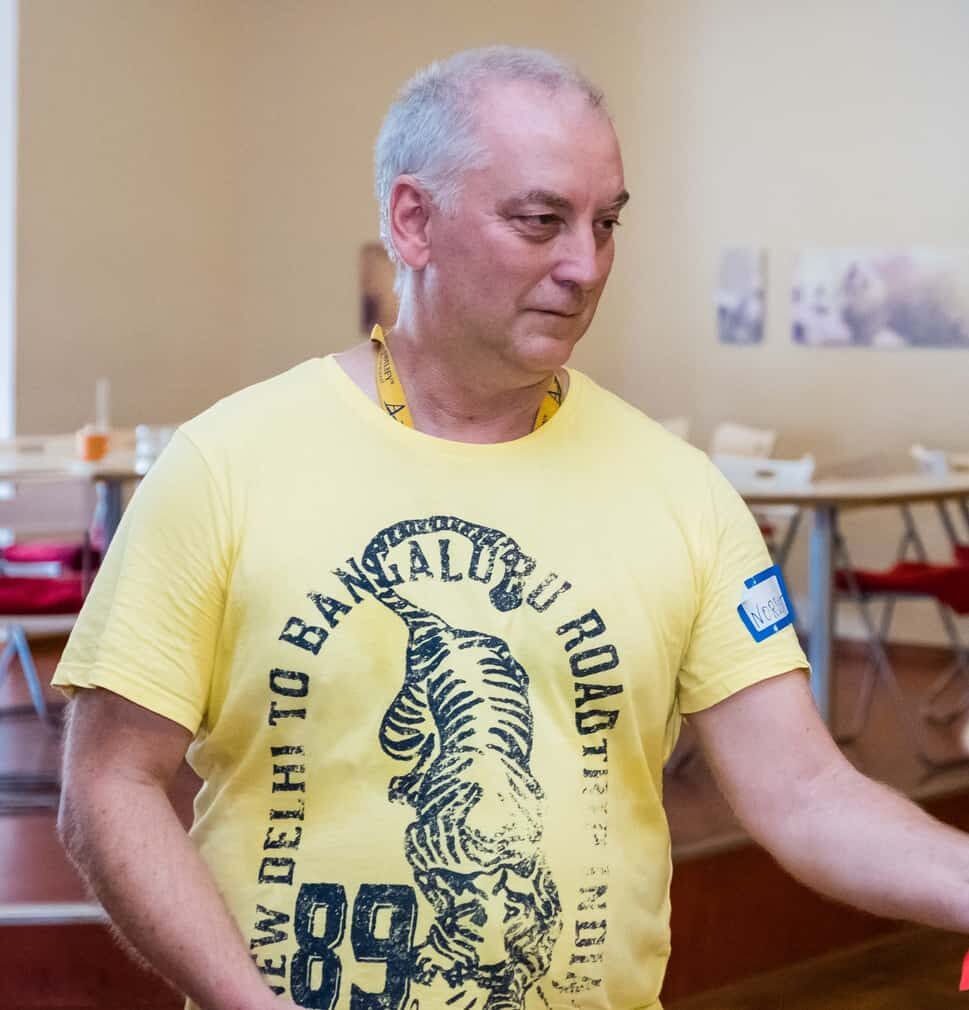 Norbert beim West Coast Swing-Training (2018)